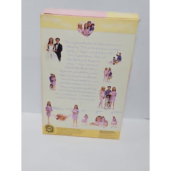 Pregnant Mom Midge & Baby W/Crib 2002 Mattel Original Barbie Happy Family NIB - Picture 11 of 16